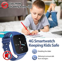 PTHTECHUS 4G GPS gyerek okosóra SOS hívással, videóval, lépésszámlálóval - fukszia 4