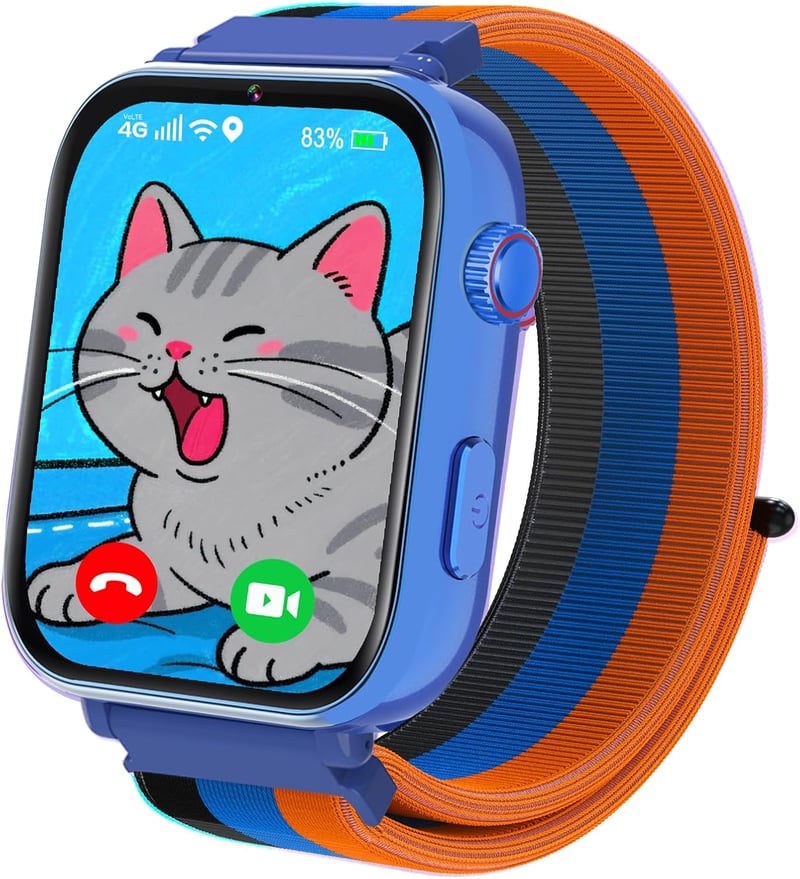PTHTECHUS 4G GPS gyerek okosóra SOS hívással, videóval, lépésszámlálóval - fukszia