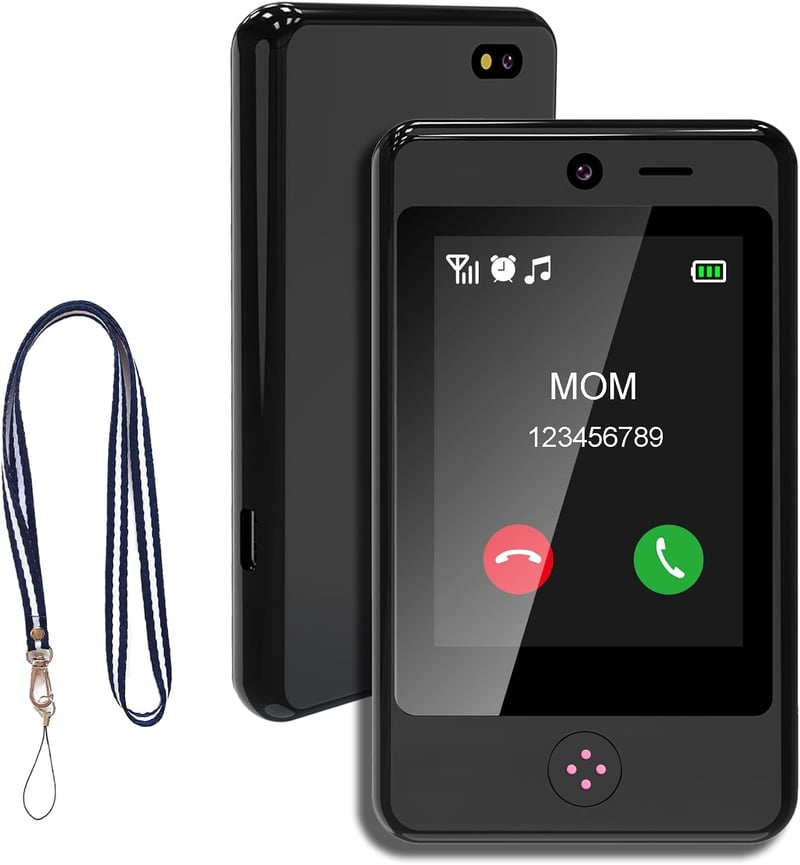 PTHTECHUS Gyerek Mobiltelefon 3,8" Érintőképernyővel - Játéktelefon Hívás, SOS, MP3, Kamera, 16 Játék, Lépésszámláló Funkcióval - Fiúknak és
