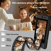 PTHTECHUS Gyerek Mobiltelefon 3,8" Érintőképernyővel - Játéktelefon Hívás, SOS, MP3, Kamera, 16 Játék, Lépésszámláló Funkcióval - Fiúknak és 4