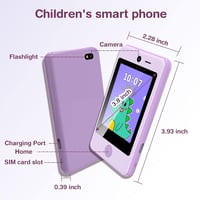 PTHTECHUS Gyerek Mobiltelefon 3,8" Érintőképernyővel - Játéktelefon Hívás, SOS, MP3, Dupla Kamera, 16 Játék, Lépésszámláló, SIM Kártya Támog 8