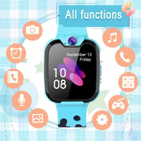 PTHTECHUS Gyerek Okosóra 7 Játékkal - MP3 Zenelejátszó Érintőképernyős Smartwatch Kamerával, 1GB SD Kártyával, Kék, 4-12 Éveseknek 6
