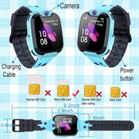 PTHTECHUS Gyerek Okosóra 7 Játékkal - MP3 Zenelejátszó Érintőképernyős Smartwatch Kamerával, 1GB SD Kártyával, Kék, 4-12 Éveseknek 7