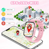 PTHTECHUS gyerek okosóra GPS 4G hívással - pink - 4-12 éves korig 2
