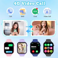 PTHTECHUS gyerek okosóra GPS 4G hívással - fekete - 4-12 éves korig 3