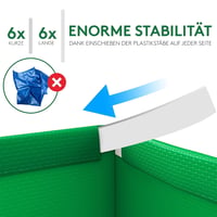 PTMS háromrekeszes hulladékválogató rendszer fedéllel - 50 literes 6