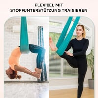 PTSUPLES Aerial Yoga Függőágy 1,5x1,4m 200kg Terhelhetőség Karabiner Szerelvénnyel 2
