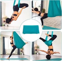 PTSUPLES Aerial Yoga Függőágy 1,5x1,4m 200kg Terhelhetőség Karabiner Szerelvénnyel 7