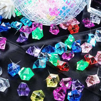 Ptyism Akrylové diamantové dekorácie 300 ks – Rôznofarebné drahokamy na svadbu, párty, do váz, na ručné práce a pirátske hry na hľadanie pokladu 6