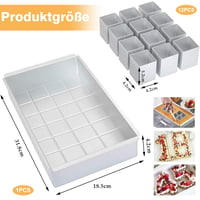 Podesivi aluminijski kalup za pečenje u obliku brojeva – veliki, neprianjajući kalup za torte u obliku slova i brojeva za „uradi sam” pečenje, srebrni 2