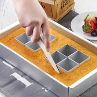 Podesivi aluminijski kalup za pečenje u obliku brojeva – veliki, neprianjajući kalup za torte u obliku slova i brojeva za „uradi sam” pečenje, srebrni 4