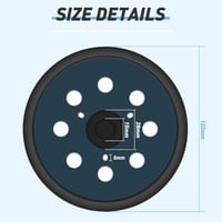 Pukamam 125mm Velcro Csiszolókorong 3 Lyukkal Excentercsiszolóhoz 2