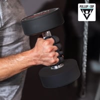 PULLUP & DIP Gripy na cvičenie, úchopové podložky na zhyby a silový tréning, 1 pár neoprénových gripov, alternatíva k fitness rukaviciam, maximálny úchop 7