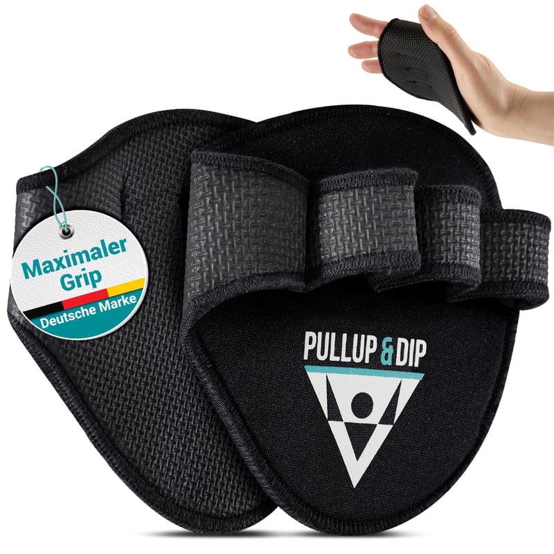 PULLUP & DIP Gripy na cvičenie, úchopové podložky na zhyby a silový tréning, 1 pár neoprénových gripov, alternatíva k fitness rukaviciam, maximálny úchop
