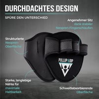 PULLUP & DIP Gripy na cvičenie, úchopové podložky na zhyby a silový tréning, 1 pár neoprénových gripov, alternatíva k fitness rukaviciam, maximálny úchop 3