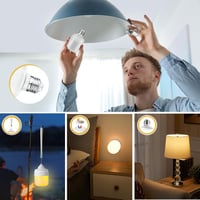 Pulsky LED izzó E27 USB-C töltős távirányítós dimmelhető 2db 4