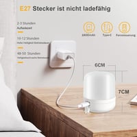 Pulsky LED izzó E27 USB-C töltős távirányítós dimmelhető 2db 5