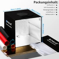 PULUZ fotóstúdió világítódoboz 30x30 cm, 120 LED, 6 PVC háttérrel 7