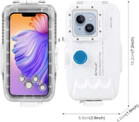 PULUZ Vízalatti Tok iPhone 15/14/13/12/12 Pro Telefonokhoz - 40M Mélységig Vízálló Búvártok Fényképezéshez és Videózáshoz, Átlátszó 2