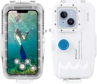 PULUZ Vízalatti Tok iPhone 15/14/13/12/12 Pro Telefonokhoz - 40M Mélységig Vízálló Búvártok Fényképezéshez és Videózáshoz, Átlátszó 1