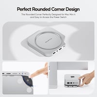 PULWTOP Mac Mini M4 Dock 4TB SSD Ház HDMI 4K USB-C Hub Állvány 7