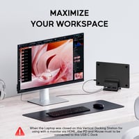 PULWTOP USB-C dokkoló állomás MacBook-hoz, 4K videó, M.2 SSD ház, fekete 5