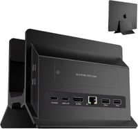 PULWTOP USB-C dokkoló állomás MacBook-hoz, 4K videó, M.2 SSD ház, fekete 1