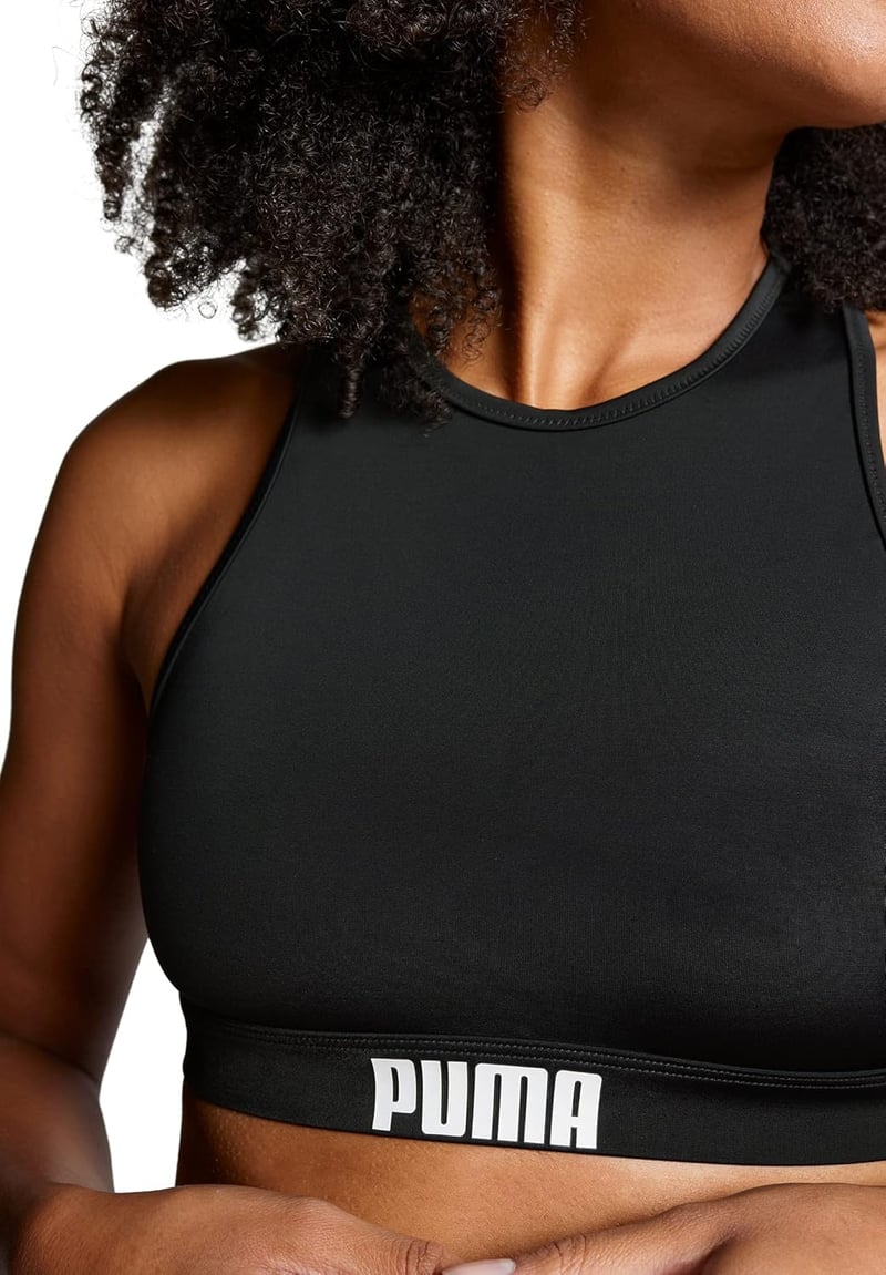 PUMA Magas Nyakú Női Sportmelltartó - L, Black