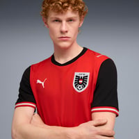 PUMA ÖFB Domáci replika dresu rakúskej futbalovej reprezentácie pre mužov - červená/čierna 3