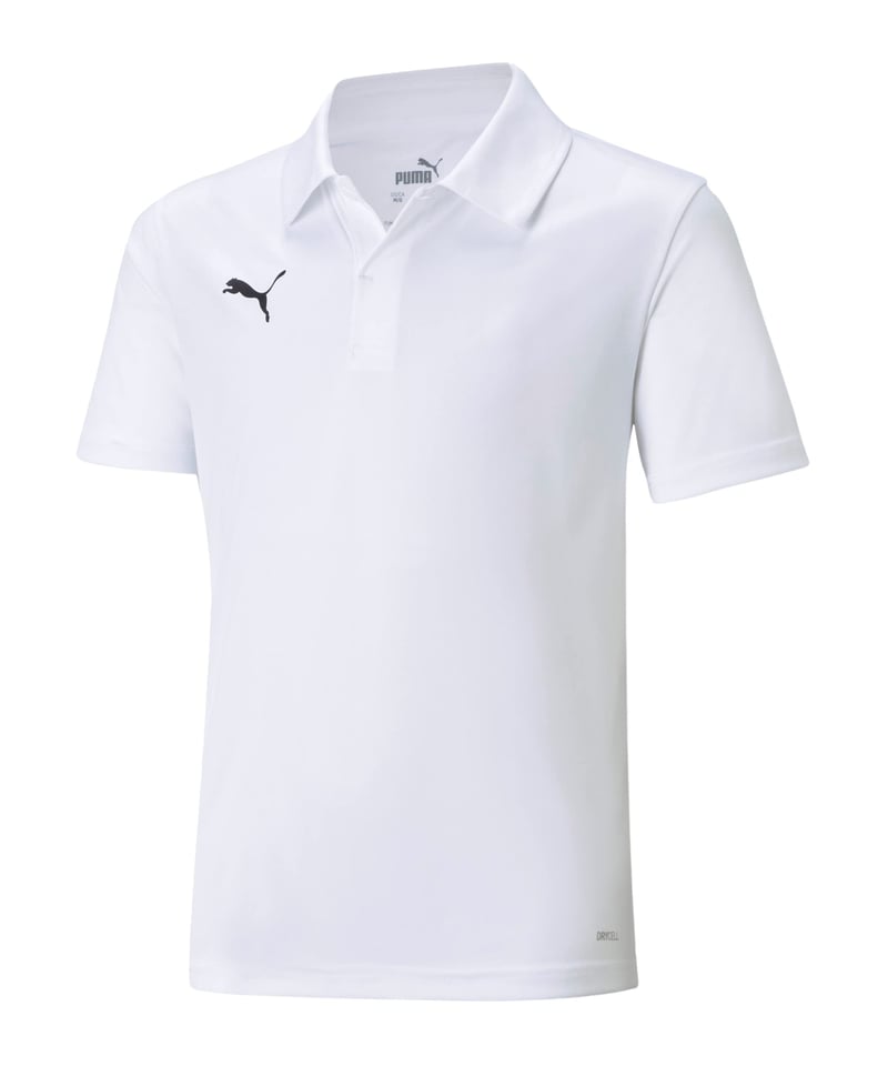 Polo cu guler pentru copii PUMA Teamliga Sideline Polo Jr – Alb/Negru, mărimea 152 (EU)