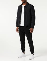 Pantaloni de trening unisex PUMA Teamrise Poly – Negru-Alb, Mărimea L 3