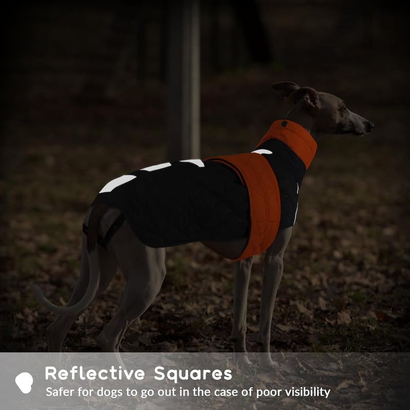 PUMYPOREITY Greyhound Téli Kabát XXXL Vízálló Polár Kutyaruha Piros - 3XL, orange