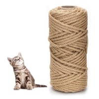 Frânghie de sisal pentru zgâriat PUPAINT 6 mm, 30 metri, sfoară naturală de cânepă pentru pisici, înlocuire pentru stâlpi de zgâriat, grădină, decor, DIY 1