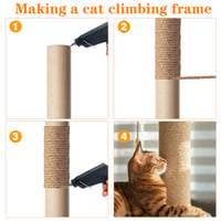 Frânghie de sisal pentru zgâriat PUPAINT 6 mm, 30 metri, sfoară naturală de cânepă pentru pisici, înlocuire pentru stâlpi de zgâriat, grădină, decor, DIY 4