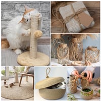 Frânghie de sisal pentru zgâriat PUPAINT 6 mm, 30 metri, sfoară naturală de cânepă pentru pisici, înlocuire pentru stâlpi de zgâriat, grădină, decor, DIY 5