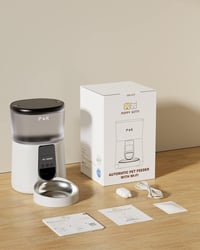 PUPPY KITTY Automata Kisállat Etető 4L WiFi Applikációval - Hangfelvételes Adagoló Macskáknak és Kutyáknak, Napi 1-10 Etetés, Fehér 9