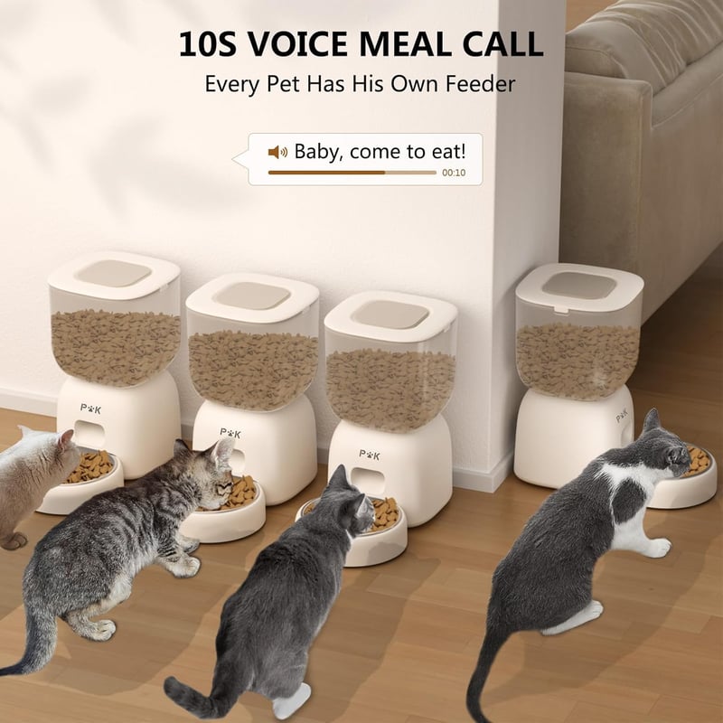 PUPPY KITTY Automata Macskaeledel Adagoló WiFi 3L Rozsdamentes Acél Tál
