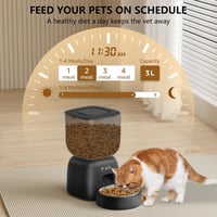 PUPPY KITTY Automata Macska Etető és Ivóadagoló Szett, 180 Napos Akkumulátor, 3L Tál, 2L Szökőkút 2
