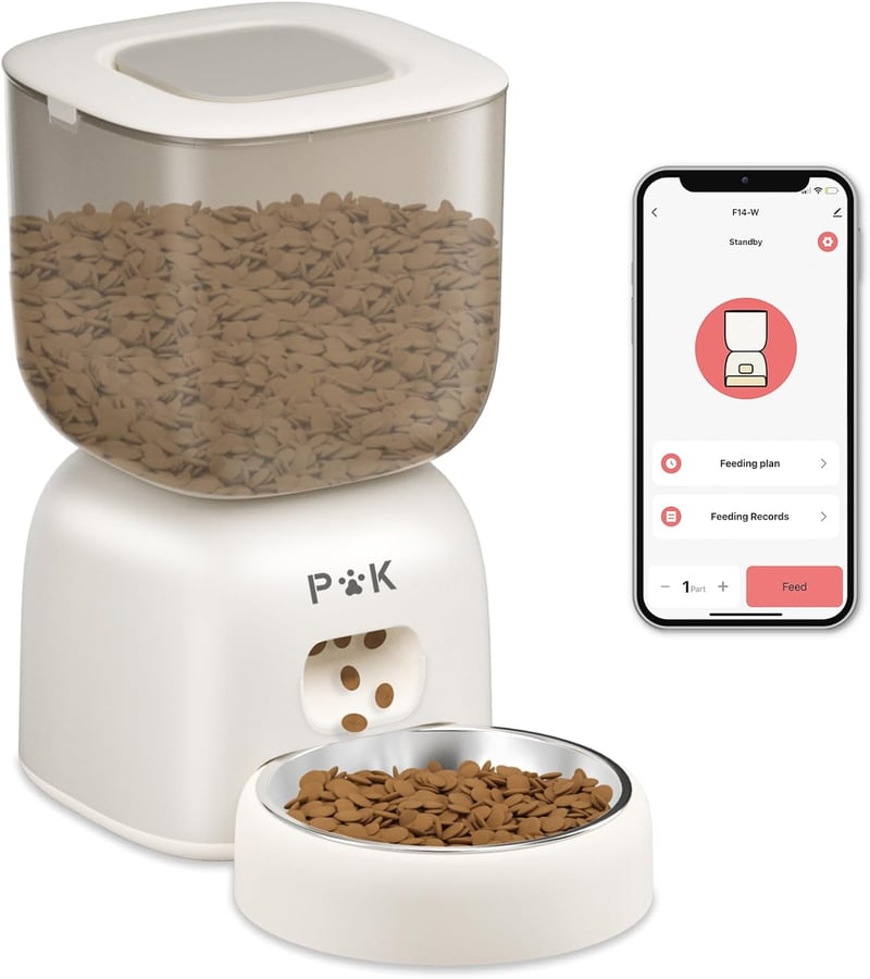 PUPPY KITTY Automata Macskaeledel Adagoló WiFi 3L Rozsdamentes Acél Tál