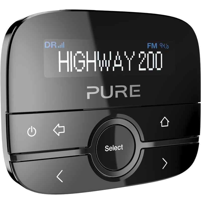 Pure Highway 200 FM Transmiter do auta Bluetooth Handsfree DAB+ Rádio Adaptér Prehrávanie hudby z mobilu
