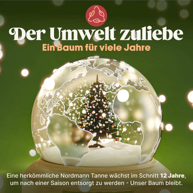 Pure Living Premium Műfenyő 250 cm - Élethű Nordmann Fenyő Sűrű Ágakkal, Fa Állvánnyal és Tárolózsákkal, Tűzbiztos PVC/PE Anyagból