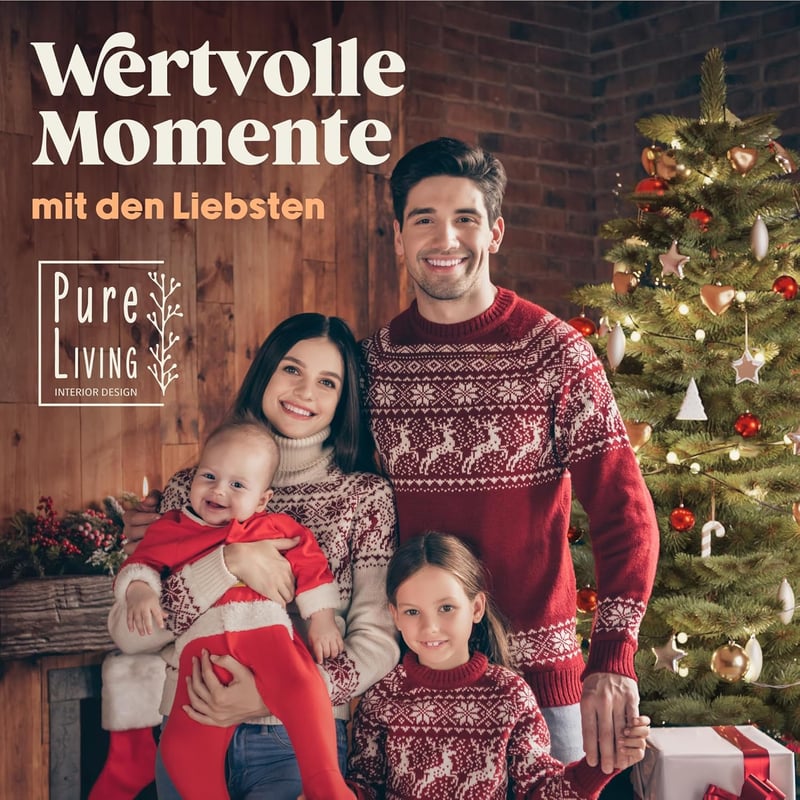 Pure Living Premium Műfenyő 90 cm Élethű Nordmann Fenyő Sűrű Ágakkal, Fa Tartóval és Tárolózsákkal, Lángálló, Beltéri Karácsonyi Dekoráció