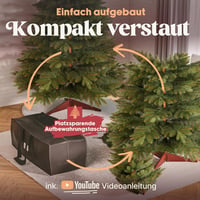 Pure Living 180 cm Műfenyő - Élethű Nordmann Fenyő Sűrű Ágakkal, Fa Állvánnyal és Tárolózsákkal - Lángálló, EU Gyártású Prémium Karácsonyfa 3