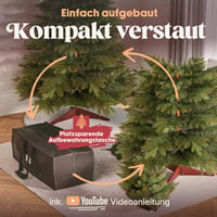 Pure Living Premium Műfenyő 150 cm - Élethű Nordmann Fenyő Sűrű Ágakkal, Fa Állvánnyal és Tárolózsákkal, Lángálló, Tűleveleket Nem Hullató 5