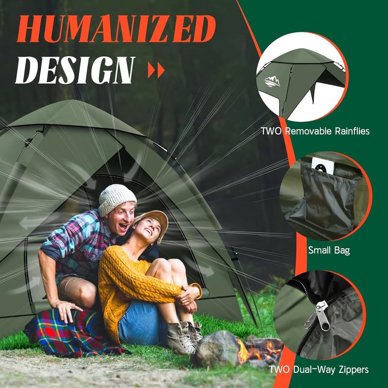 Purebox 2-3 személyes ultralight sátor, vízálló és szélálló kempingezéshez, trekking túrákhoz
