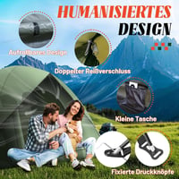 Purebox 2-3 személyes ultralight sátor, vízálló és szélálló kempingezéshez, trekking túrákhoz - Army Green, L 2