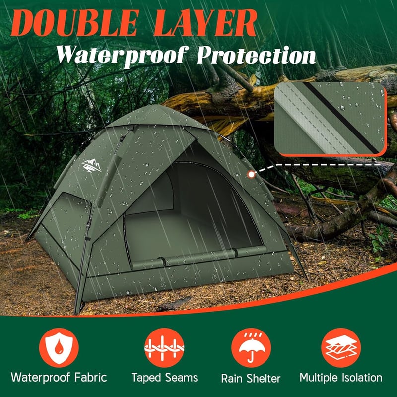 Purebox 2-3 személyes ultralight sátor, vízálló és szélálló kempingezéshez, trekking túrákhoz