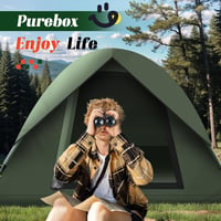 Purebox 2-3 személyes ultralight sátor, vízálló és szélálló kempingezéshez, trekking túrákhoz - Army Green, L 7