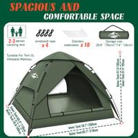 Purebox 2-3 személyes ultralight sátor, vízálló és szélálló kempingezéshez, trekking túrákhoz 9
