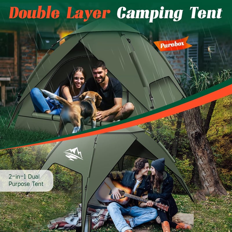 Purebox 2-3 személyes ultralight sátor, vízálló és szélálló kempingezéshez, trekking túrákhoz